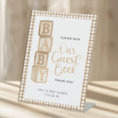 Taupe Baby Blocks Please Sign Our Guest Book Sign 台座サイン