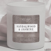 Taupe Beige Boho Wax Melts Candle Jar Product スクエアシール