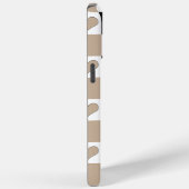 Taupe、Black、Whiteの格子縞ハート Case-Mate iPhoneケース (裏面 / 右)