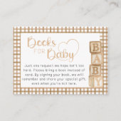 Taupe Books for Baby Card | Baby Shower Insert エンクロージャーカード (正面)