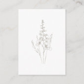 Taupe Botanical Minimal Wedding Website QR Code エンクロージャーカード (裏面)