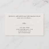 Taupe Botanical Simple Modern 名刺 (裏面)