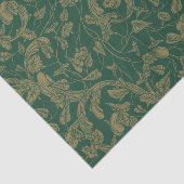 Taupe Brocadeデザインオンティール(緑がかった色)ティッシュペーパー 薄葉紙 (詳細)