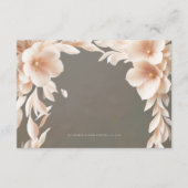 taupe brown、赤面フローラ結婚の詳細カード エンクロージャーカード (正面)