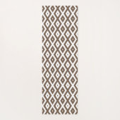 Taupe brown and white diamond pattern ヨガマット (裏面)