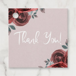 Taupe Burgundy Waterカラーバラ緑結婚色 フェイバータグ