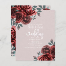 Taupe Burgundy Waterカラーバラ緑結婚色