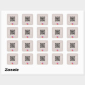 Taupe business name qr code instagram スクエアシール (シート)