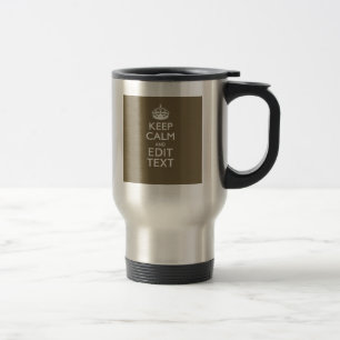 Taupe Coffee静保かで、テキストを簡単に持つ トラベルマグ