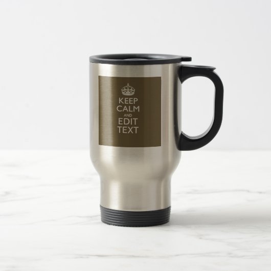 Taupe Coffee静保かで、テキストを簡単に持つ トラベルマグ (右)