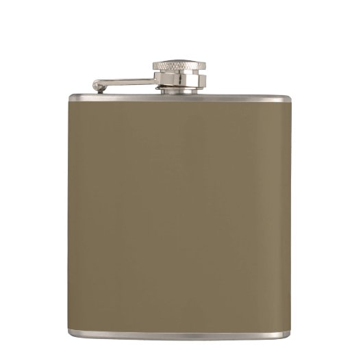 Taupe Coffee Color Decorカスタマイズ可能 フラスク (正面)
