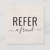 Taupe Creamサロンフレンド紹介カードを参照 スクエア名刺 (正面)