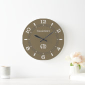 Taupe Decor Dial Systes(Taupe Decorのダイヤルが簡単パーソナライズ ラージ壁時計 (ホーム)