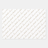 Taupe Eid Mubarakバイリンガル ラッピングペーパーシート (正面)