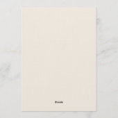 Taupe Ethereal Botanical Wedding 招待状 (裏面)