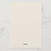 Taupe Ethereal Flora Wedding 招待状 (裏面)