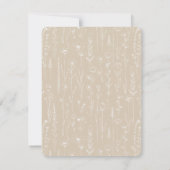 Taupe Floral Thank You Card | Baby Shower サンキューカード (裏面)