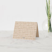 Taupe Gingham Baby Thank You Card | Blocks サンキューカード (裏面)