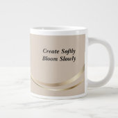 Taupe Gold Inspirational ジャンボコーヒーマグカップ (右)