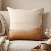Taupe Gold Stripe Throw Pillow クッション