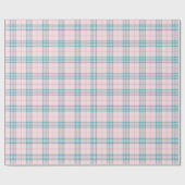 Taupe Gray and Cream Fine Tartan Plaid ラッピングペーパー (フラット)