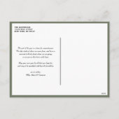 Taupe Greenスカンジナビアの2枚の写真クリスマス シーズンポストカード (裏面)