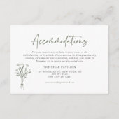 Taupe Green Minimalistブーケ宿泊施設 エンクロージャーカード (正面)