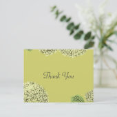Taupe Hydrangea Thank You Post Card ポストカード (スタンド正面)