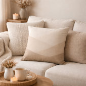 Taupe Ivory Dusk Throw Pillow クッション