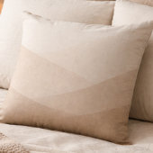 Taupe Ivory Dusk Throw Pillow クッション