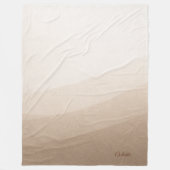 Taupe Ivory Horizon Fleece Blanket フリースブランケット (正面)