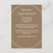 Taupe & Ivory Wedding Enclosure Card エンクロージャーカード (正面)