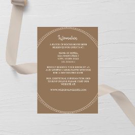Taupe & Ivory Wedding Enclosure Card エンクロージャーカード