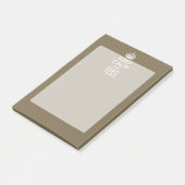 Taupe Keep Calm And Your Text Easily ポストイット (アングル)