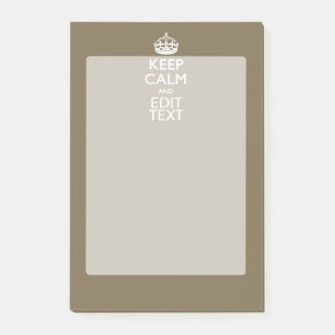Taupe Keep Calm And Your Text Easily ポストイット