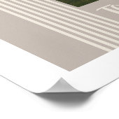 Taupe Lombard Lines Arch Custom Photo Art Print ポスター (角)