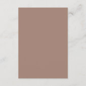 Taupe Minimal Chic Border | ウェディングゲストカード(詳細) エンクロージャーカード (裏面)