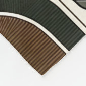 Taupe Mocha抽象芸術グレンアークパターンペンギン フリースブランケット (角)