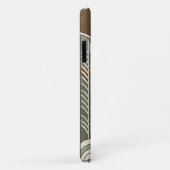 Taupe Mocha抽象芸術グレンアークパターンペンギン Case-Mate iPhoneケース (裏面/右)