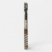 Taupe Mocha抽象芸術グレンアークパターンペンギン Case-Mate iPhoneケース (裏面/左)