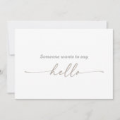 Taupe Muted Gray Ultrasound Photo Pregnancy Card 招待状 (正面)