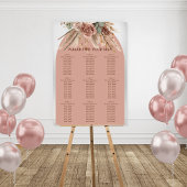 Taupe pampas grass wedding seating chart アクリルサイン