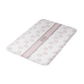 Taupe & Pink Paw Print – Personalized Dog Lover バスマット (アングル)