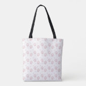 Taupe & Pink Paw Print Tote Bag – Personalized トートバッグ (裏面)