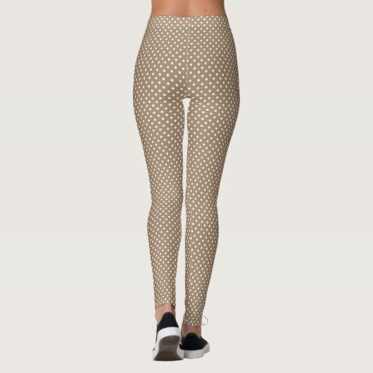 Taupe Polka Dot Leggings for Any Occasion レギンス (裏面)