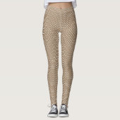 Taupe Polka Dot Leggings for Any Occasion レギンス (正面)
