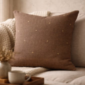 Taupe Rustic Hearth Throw Pillow クッション
