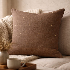 Taupe Rustic Hearth Throw Pillow クッション