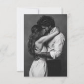 Taupe Scriptエレガントフォト結婚ズ サンキューカード (裏面)