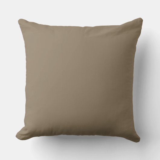 Taupe Solid Color, Cushion, Simple, Netral, Modern クッション (正面)